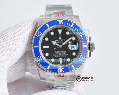 High Replica Rolex Submariner  Watch Black Face Stainless Steel strap Blue Ceramic Bezel  40mm